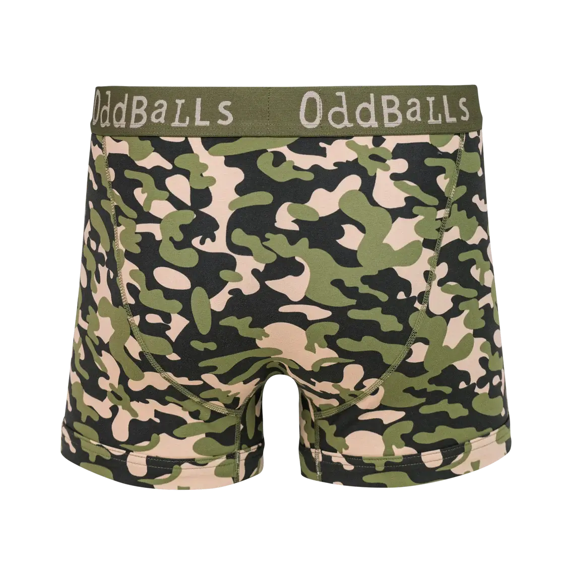 OddBalls Commando Men’s Cotton Boxer Shorts – Camo Print Underwear