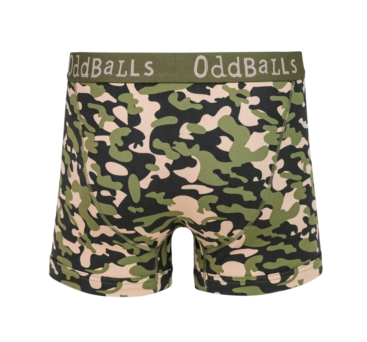 OddBalls Commando Men’s Cotton Boxer Shorts – Camo Print Underwear