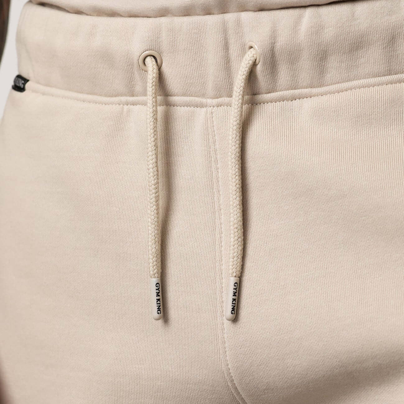 Gym King Contrast Panel Shorts - Taupe/Light Stone/White