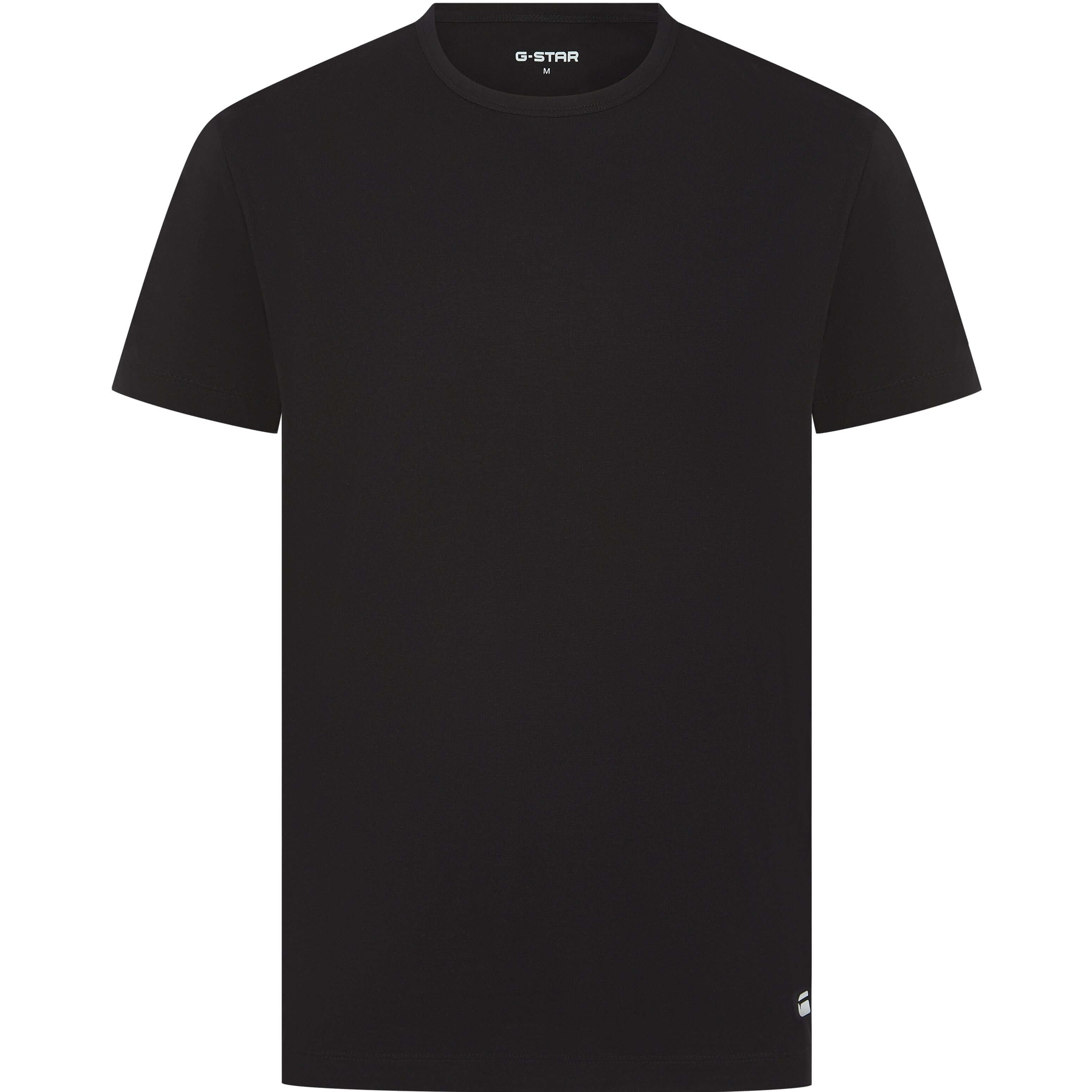 G-Star Men’s 3 Pack Regular Fit T-Shirts – Black, Grey & White | Modal Blend
