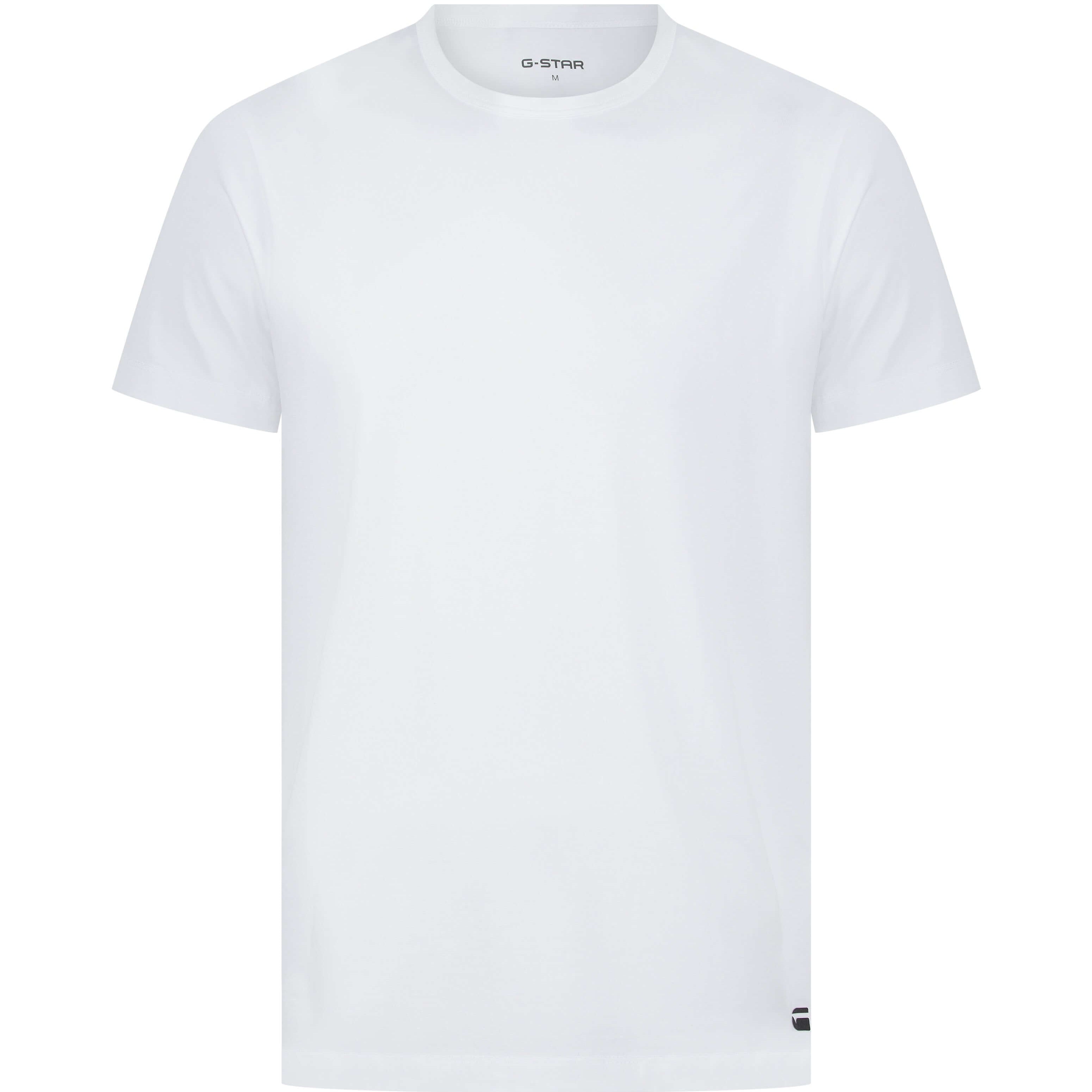 G-Star Men’s 3 Pack Regular Fit T-Shirts – Denim, White, Navy | Modal, Ultrasoft