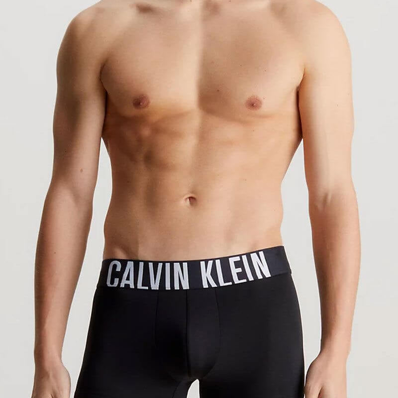 Calvin Klein Underwear 3 Pack Intense Power Cotton Trunks - Black, Multi Colour Logo