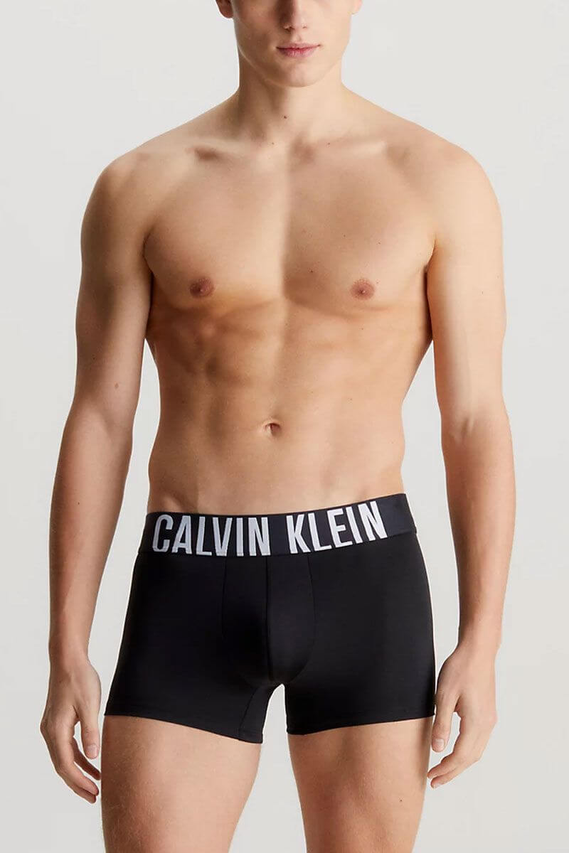 Calvin Klein Underwear 3 Pack Intense Power Cotton Trunks - Black, Multi Colour Logo