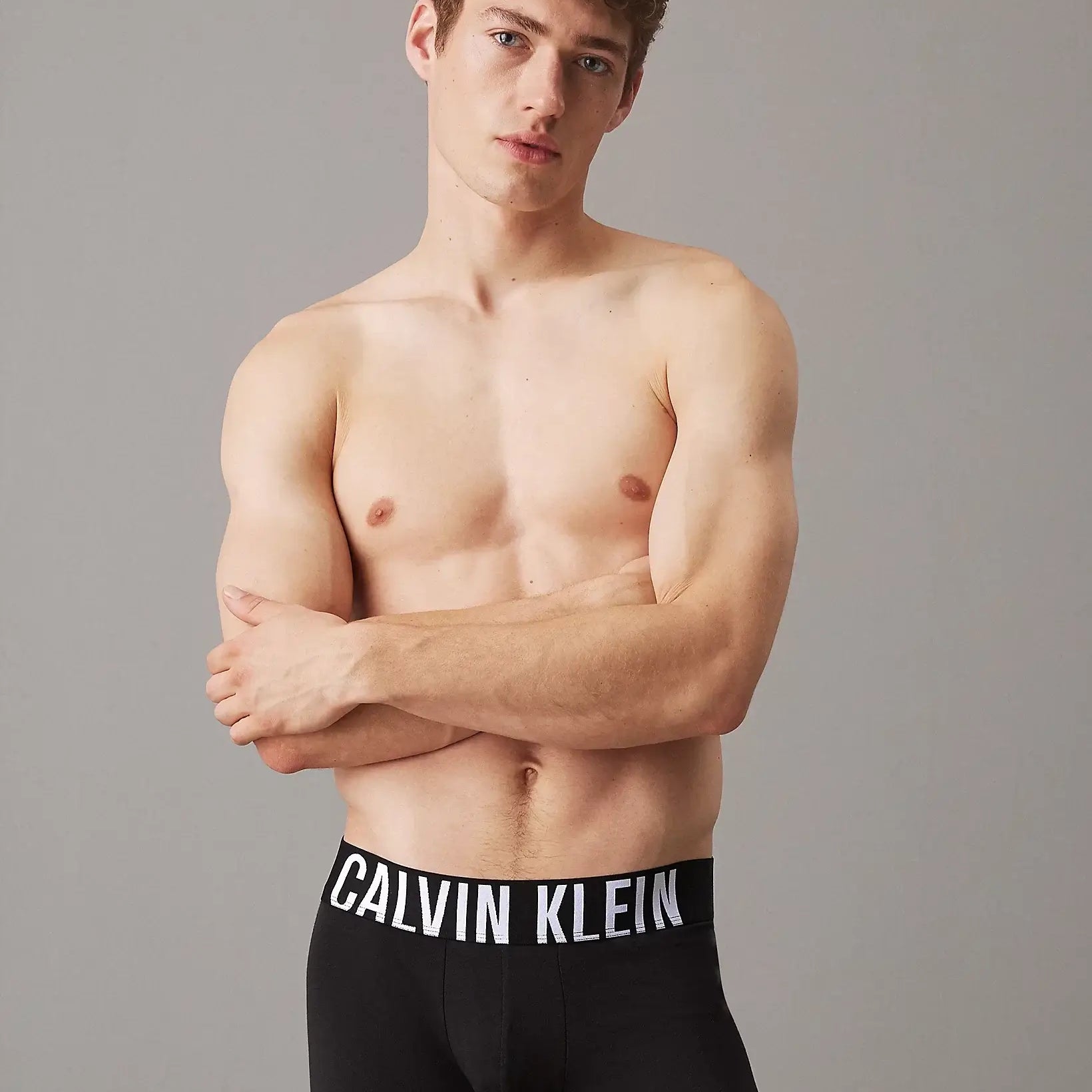 Calvin Klein Underwear 3 Pack Intense Power Cotton Trunks - Black - Coloured Logo