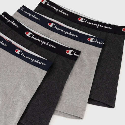Champion Men’s Trunks 4 Pack – Black/Grey | Soft Stretch Cotton Underwear