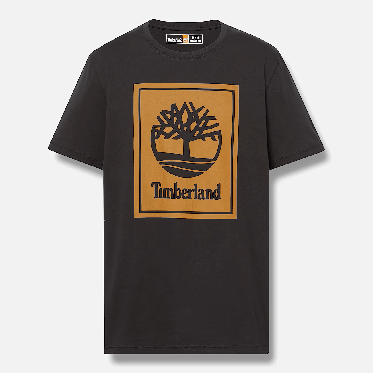 Timberland Contrast Stack Logo T-Shirt for Men in Black