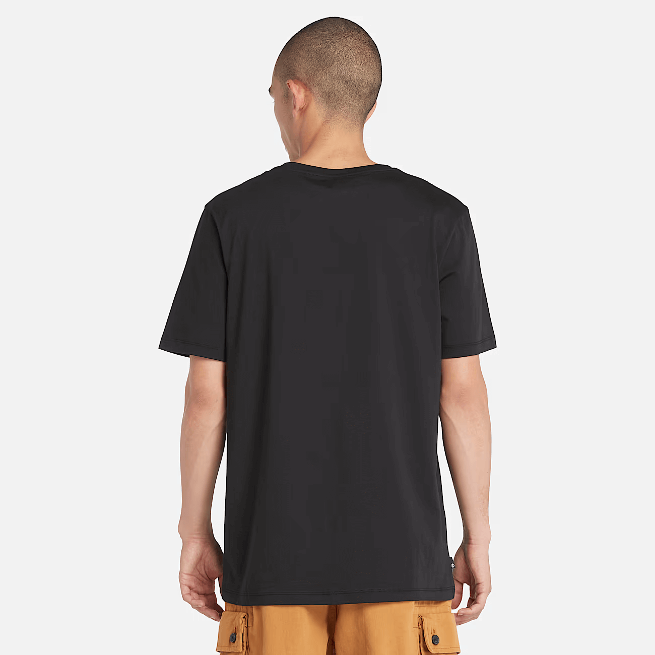 Timberland Contrast Stack Logo T-Shirt for Men in Black