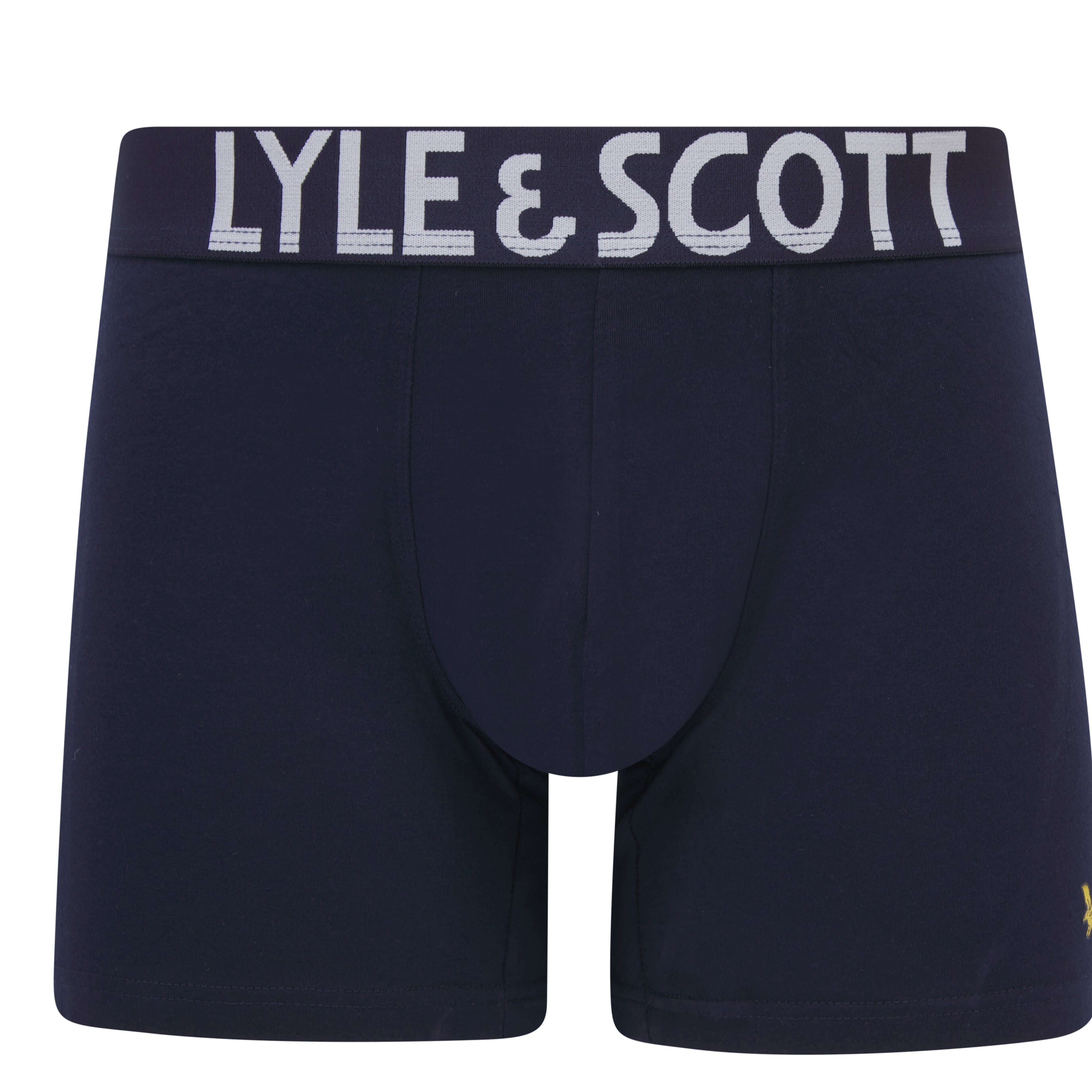 Lyle & Scott 3 Pack Daniel Men's Trunks - Sea Green/Peacoat/Grey Marl
