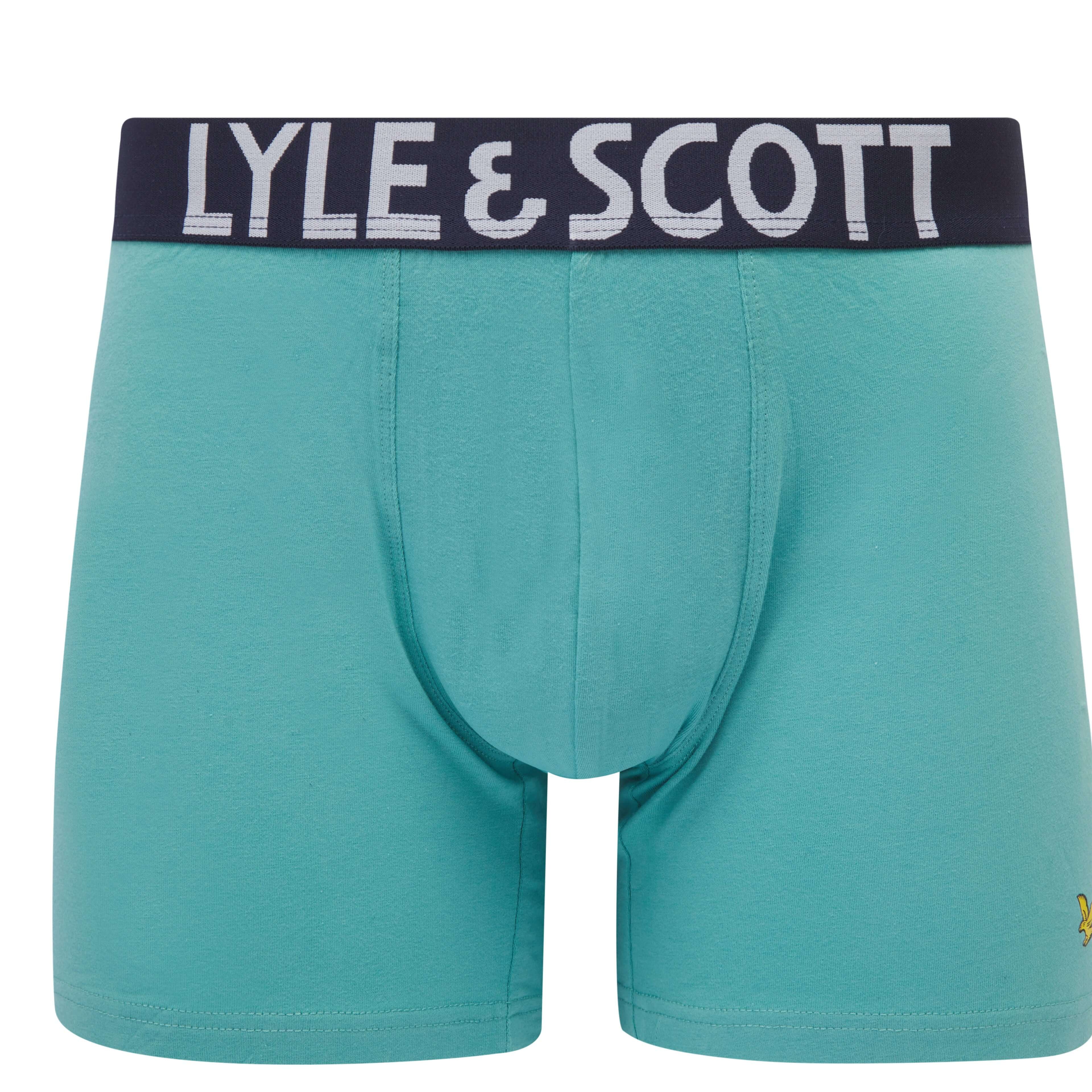 Lyle & Scott 3 Pack Daniel Men's Trunks - Sea Green/Peacoat/Grey Marl