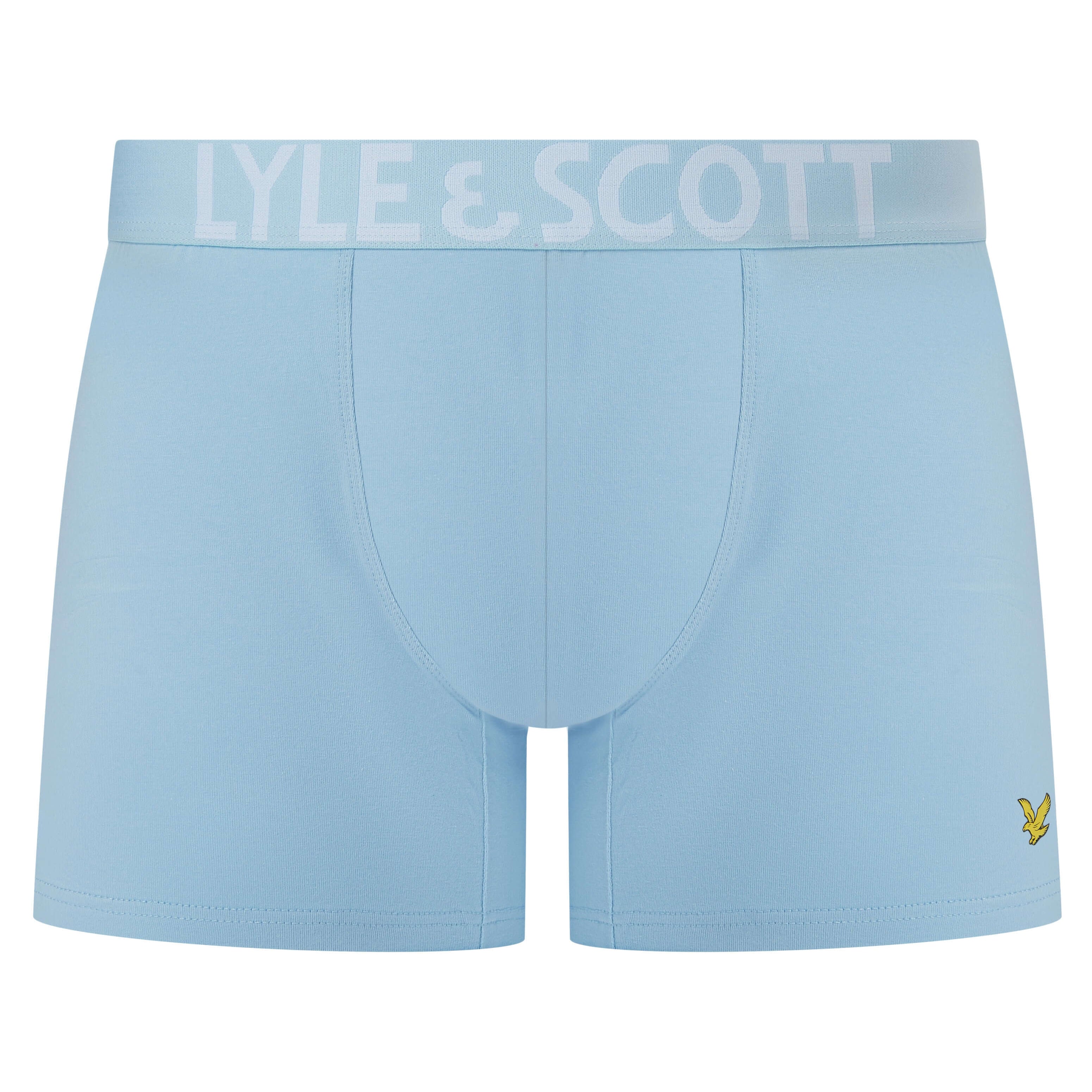 Lyle & Scott Men's 3 Pack Daniel Boxer Briefs – Peacoat, Azure & Nautical Blue