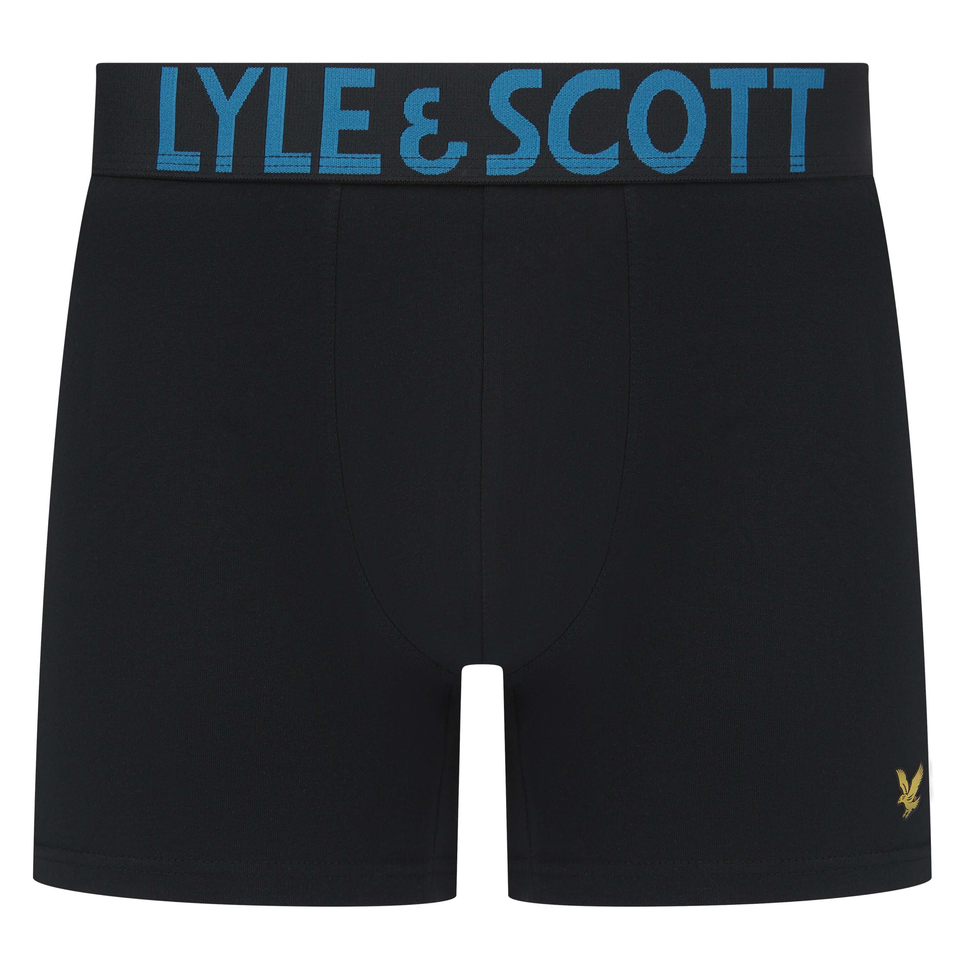 Lyle & Scott 3 Pack Daniel Men's Boxer Briefs - Black Multi Waistbands