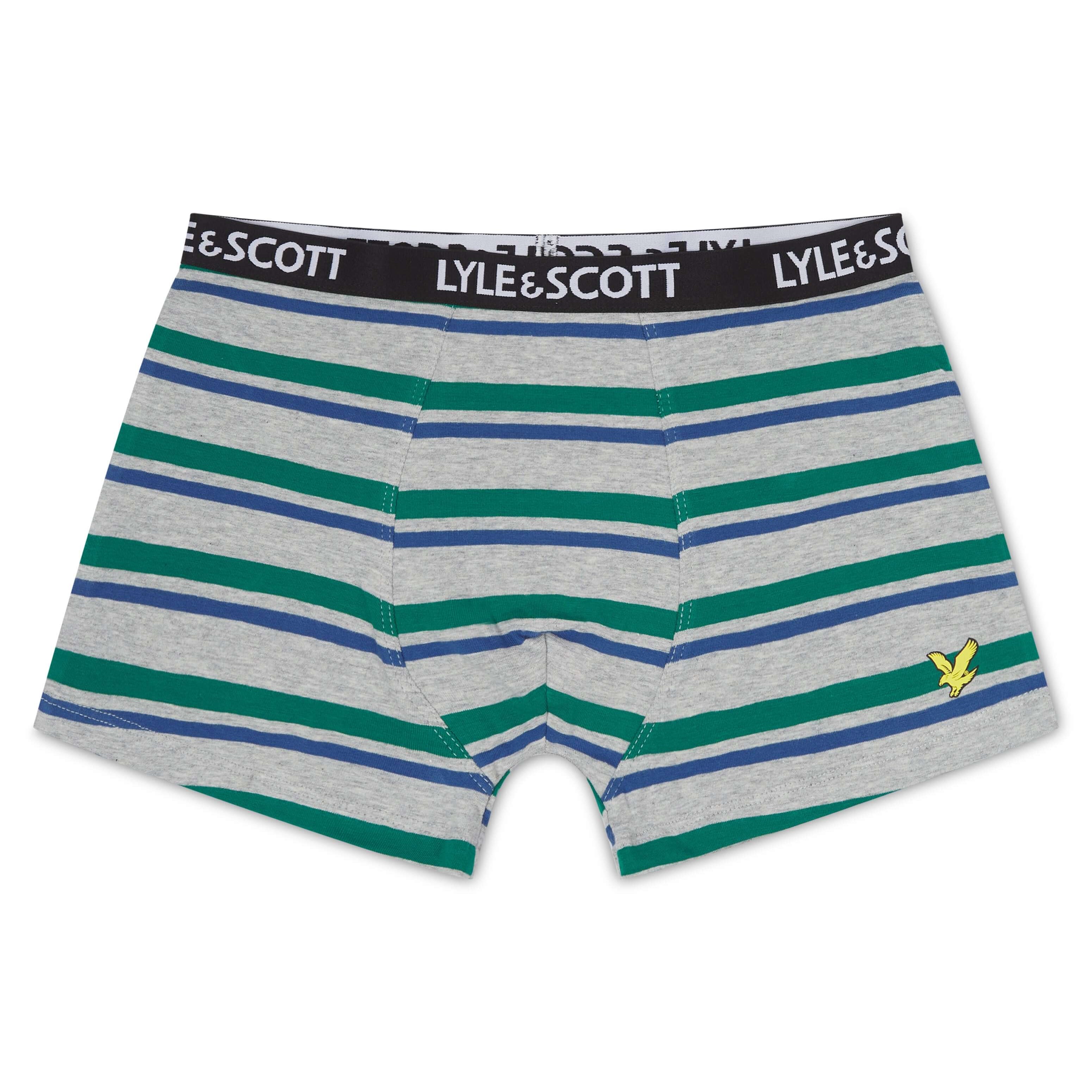 Lyle and Scott 3 Pack Boys Darryl Boxers - Navy/Grey/Allover