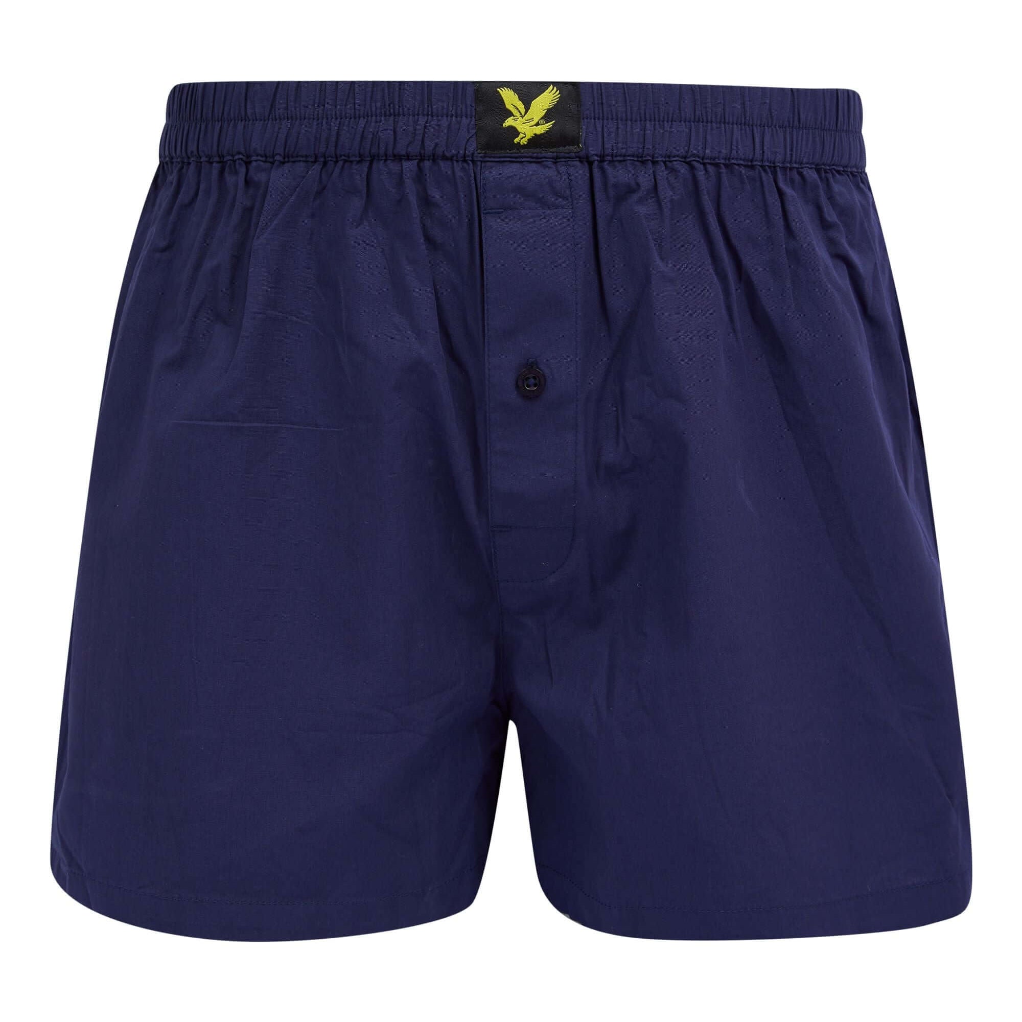 Lyle & Scott 3 Pack Lewis Men's Woven Boxers - Blue/Logo printed