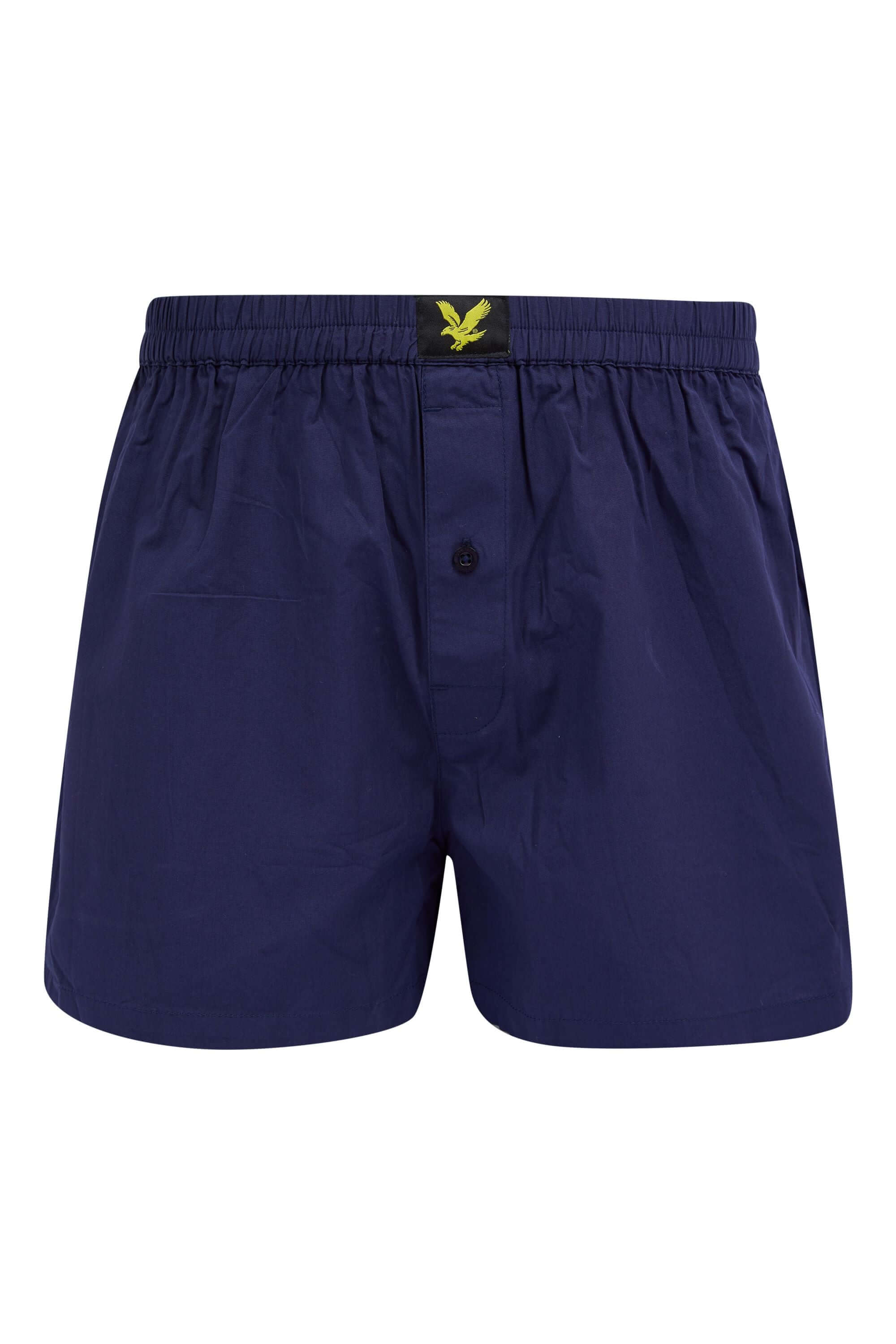 Lyle & Scott 3 Pack Lewis Men's Woven Boxers - Blue/Logo printed