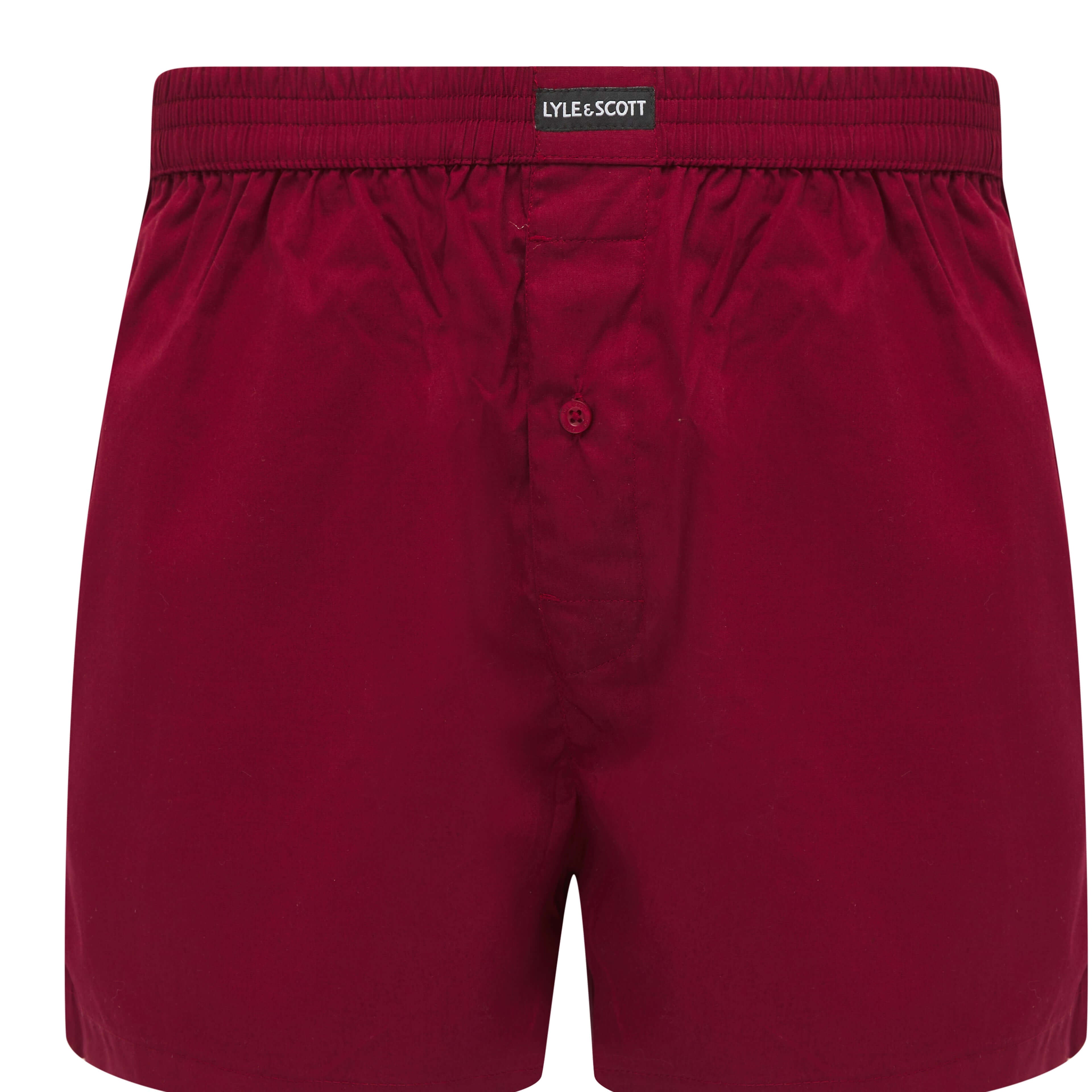 Lyle & Scott 3 Pack Men's Darwin Woven Boxers - Peacoat/AOP/Ruby Wine