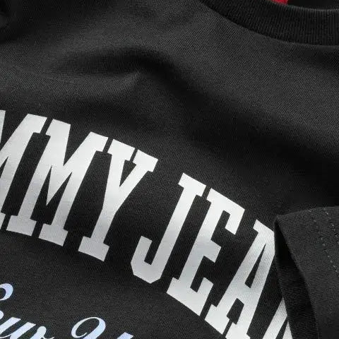 Tommy Jeans Varsity Logo Slim T-Shirt - Black