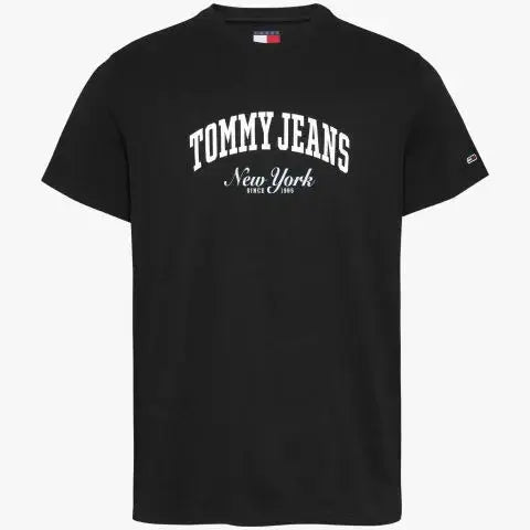 Tommy Jeans Varsity Logo Slim T-Shirt - Black