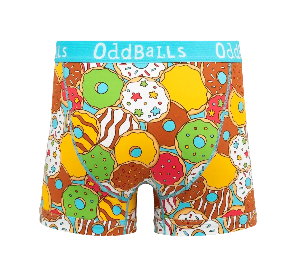 OddBalls Donuts Men's Cotton Boxer Shorts – back view