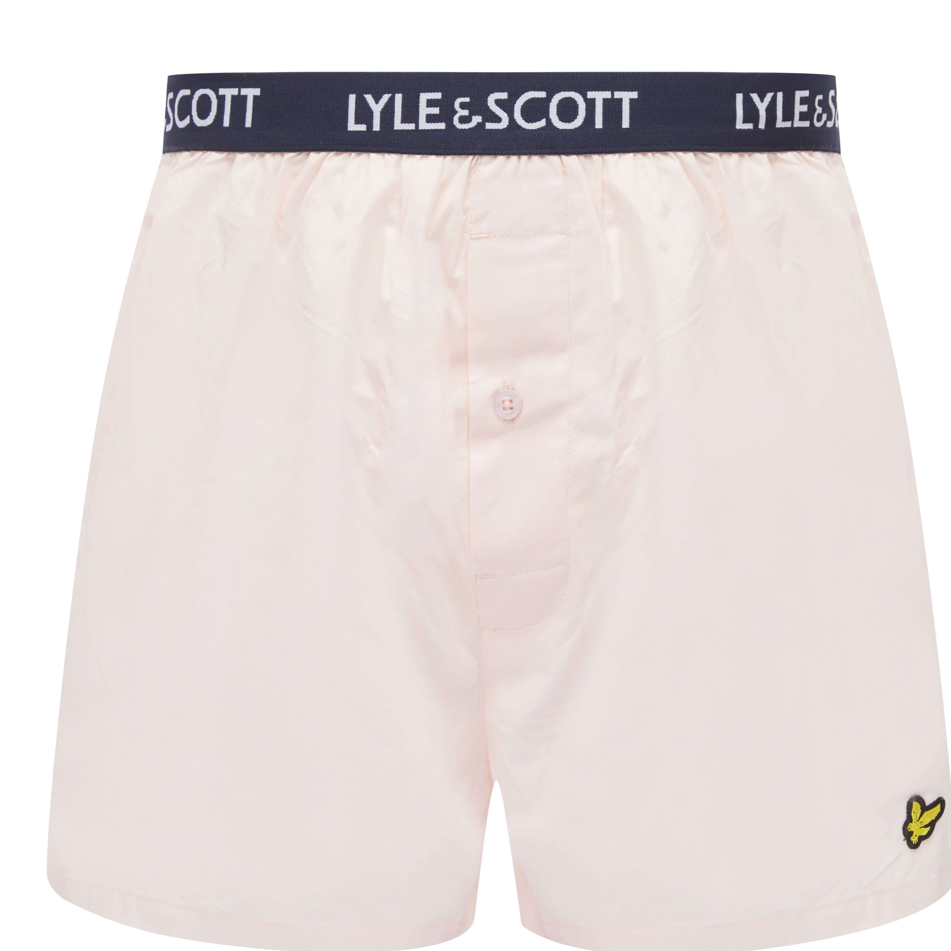 Lyle & Scott 2 Pack Men's Dylan Woven Boxers - Ballet Slipper/Peacoat