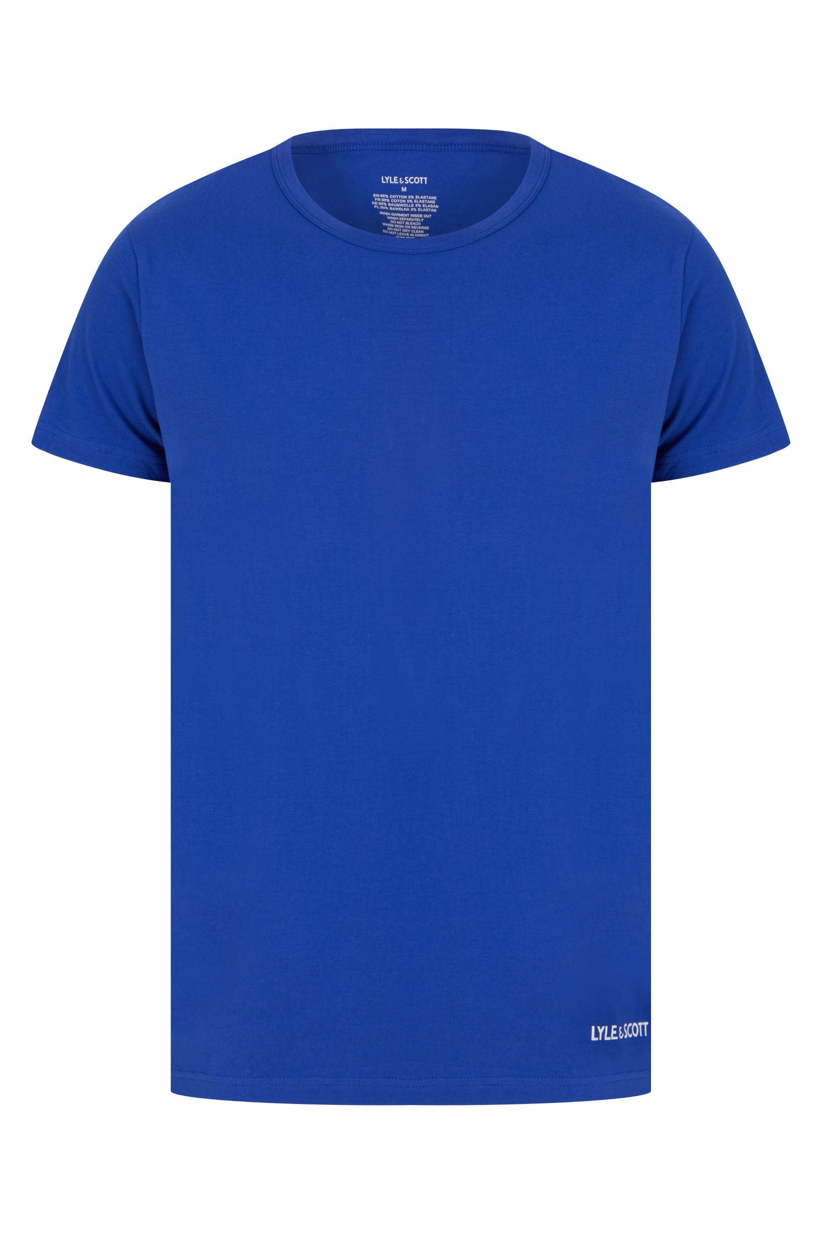 Lyle & Scott 3 Pack Elijah Cotton T Shirts - Black/Grey/Blue