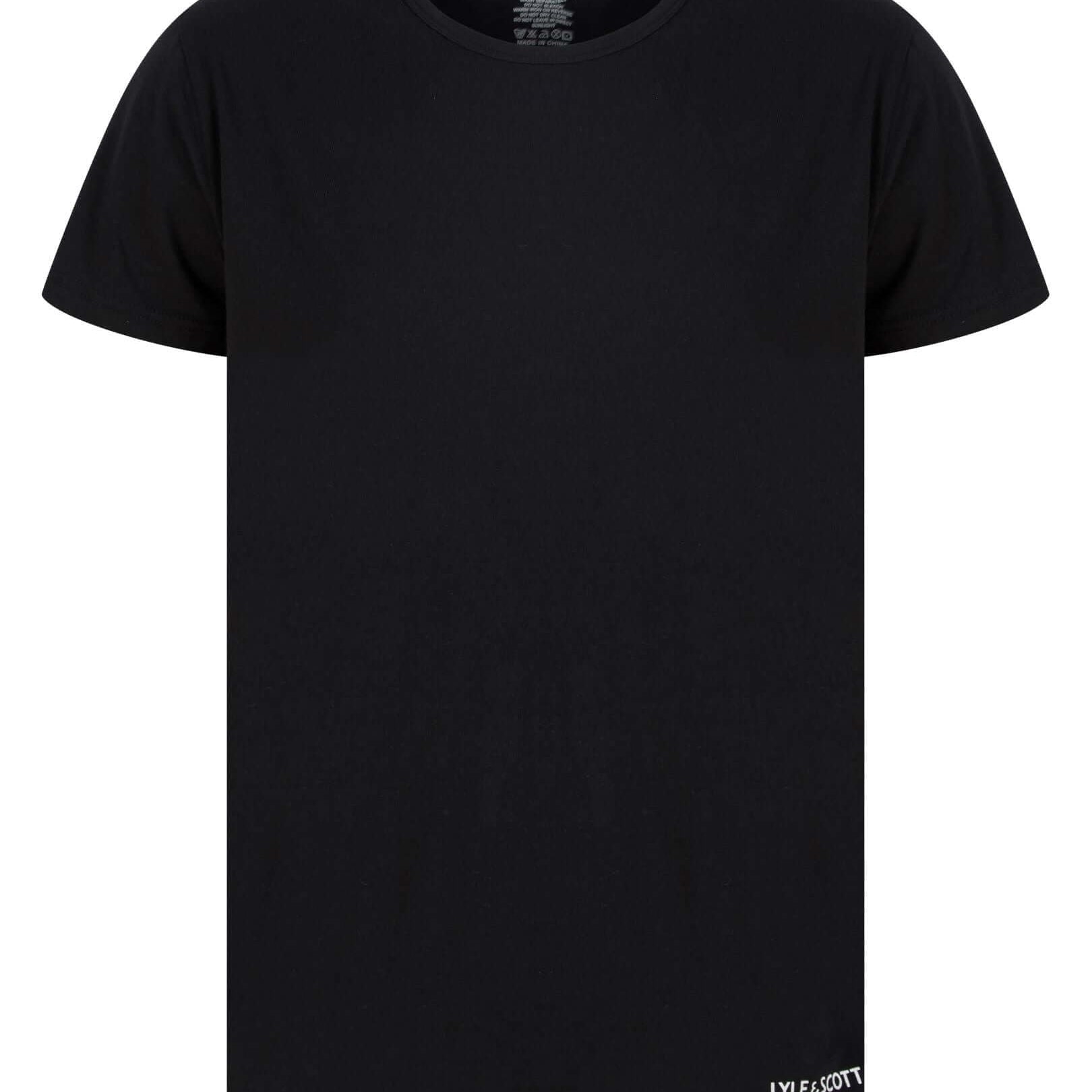 Lyle & Scott 3 Pack Elijah Cotton T Shirts - Black/Grey/Blue