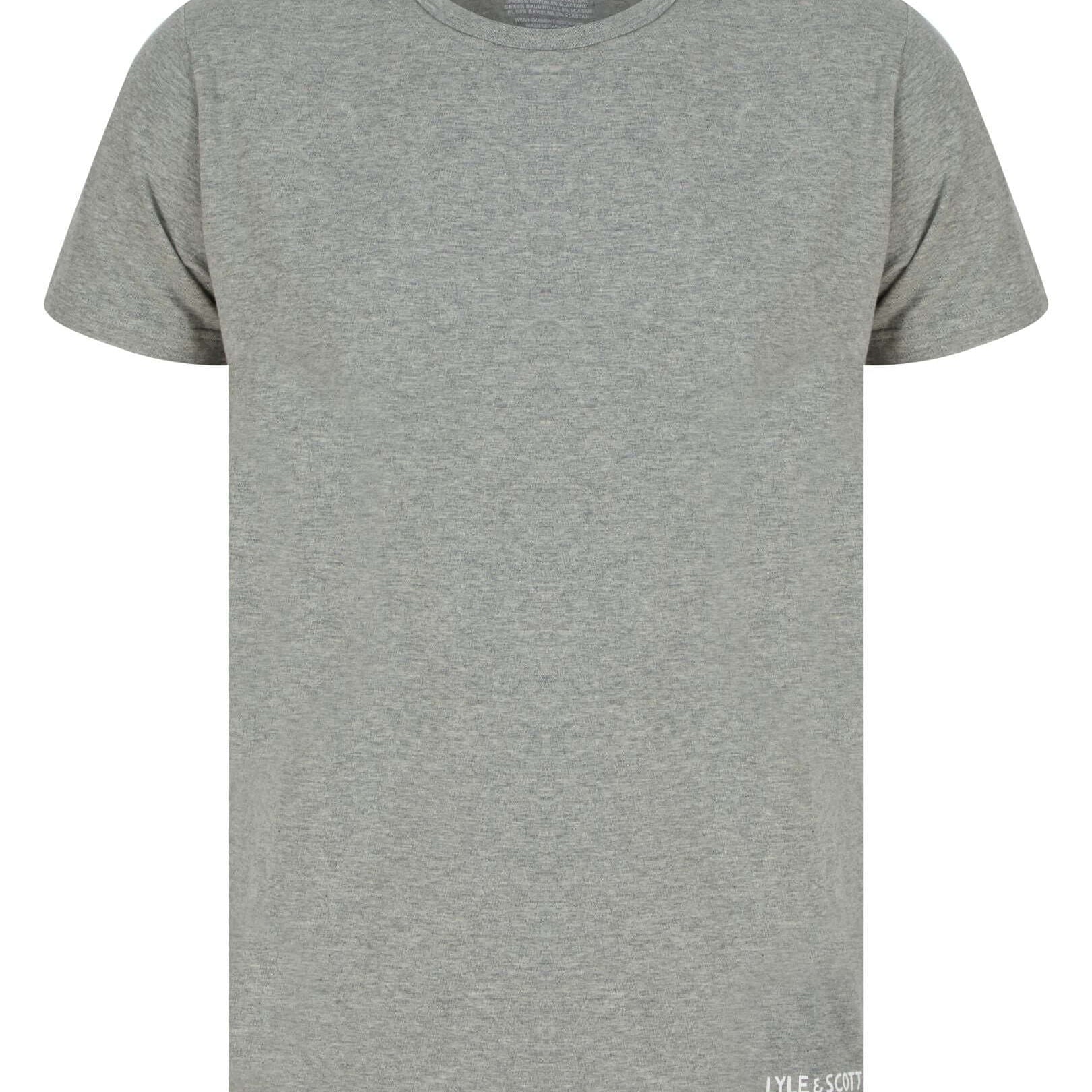 Lyle & Scott 3 Pack Elijah Cotton T Shirts - Black/Grey/Blue