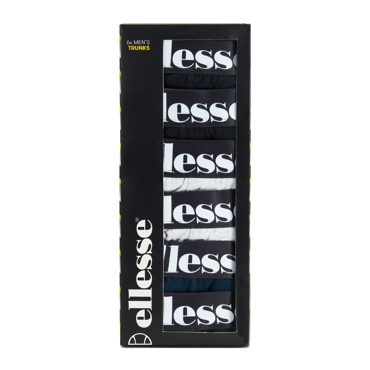 Ellesse Men's Millaro 6 Pack Boxers Multi Black/Grey/Navy Trunks