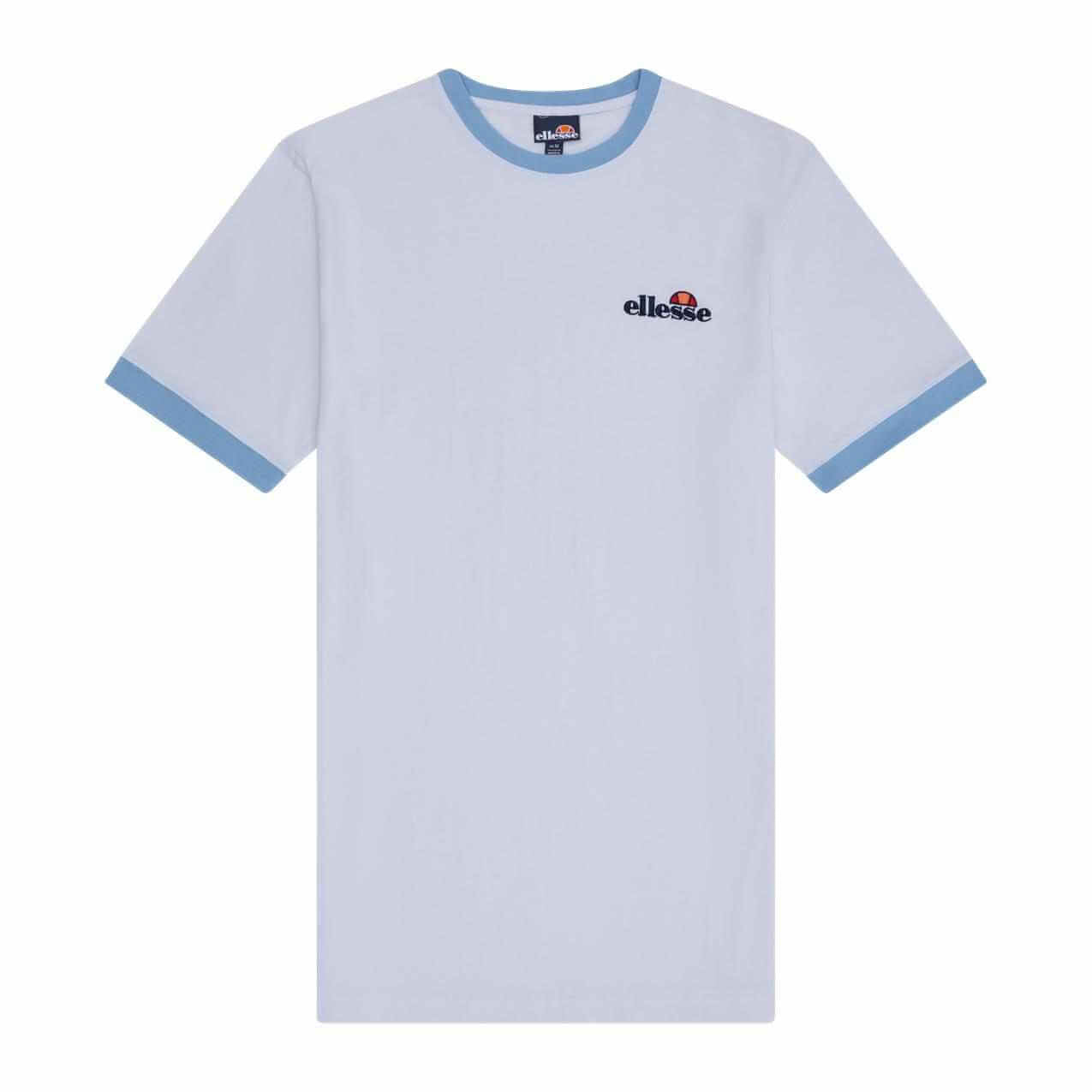 Ellesse Men's Meduno Tee - White / Light Blue T-Shirt