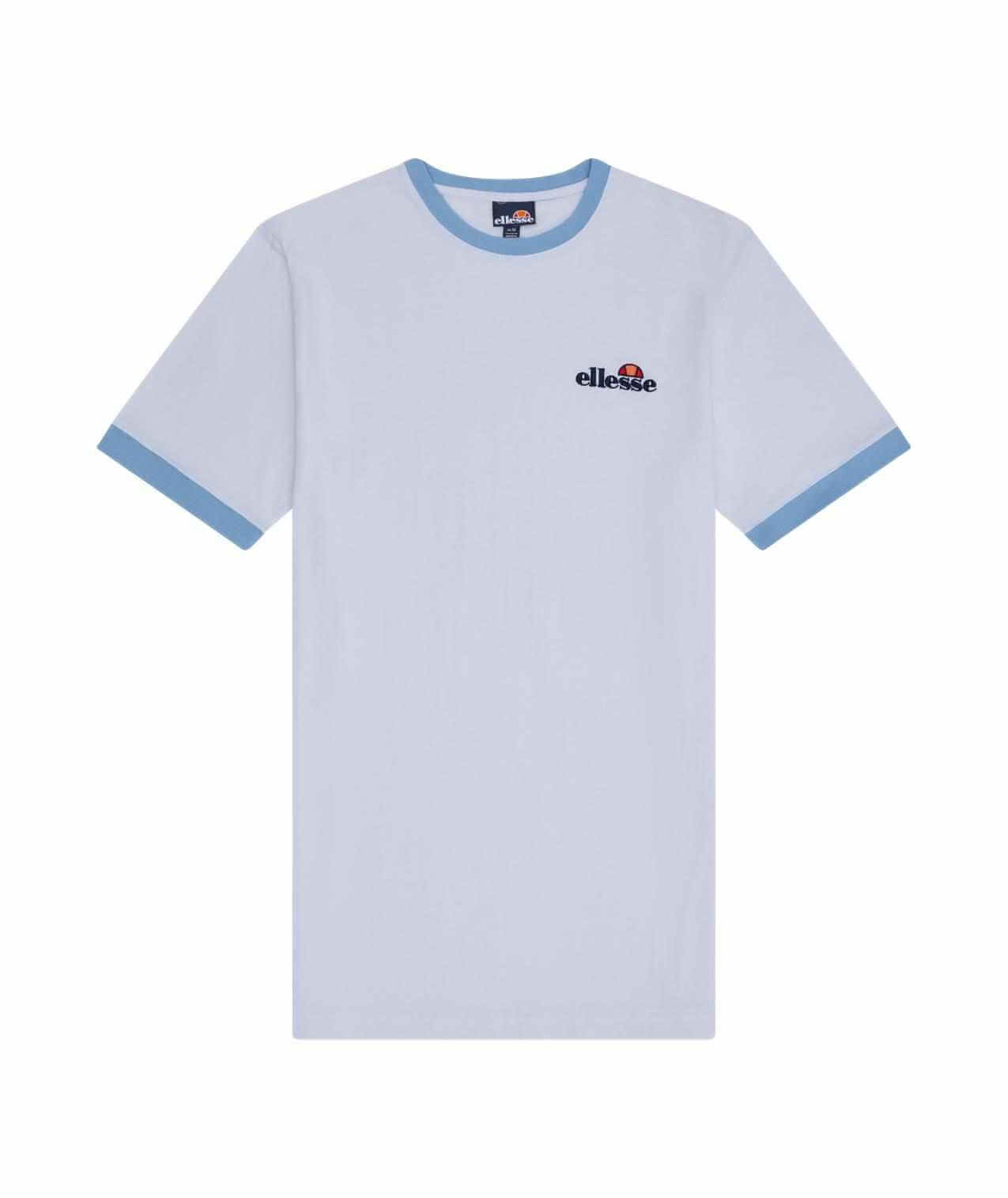 Ellesse Men's Meduno Tee - White / Light Blue T-Shirt