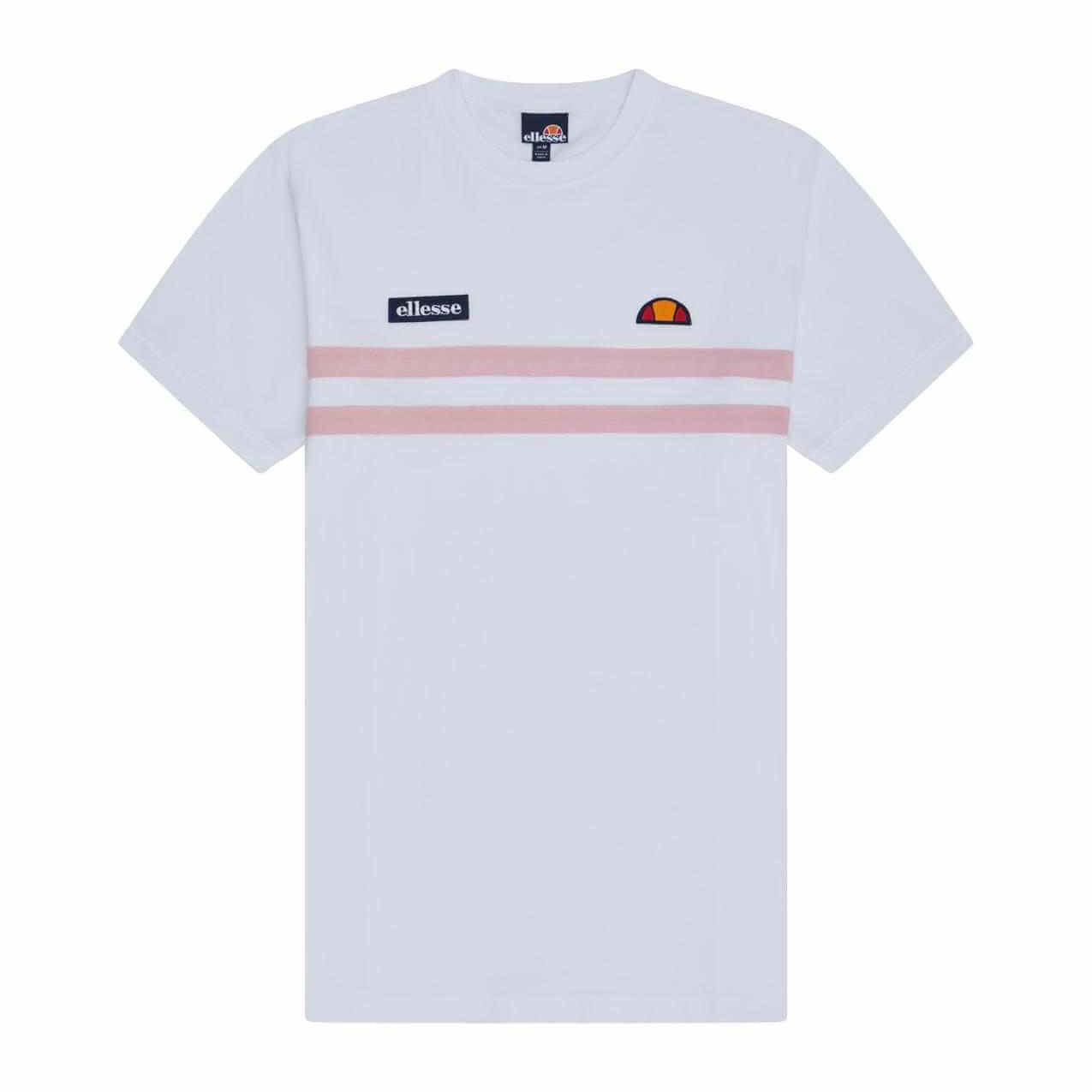 Ellesse Men's Venire Tee - White/Light Pink T-Shirt