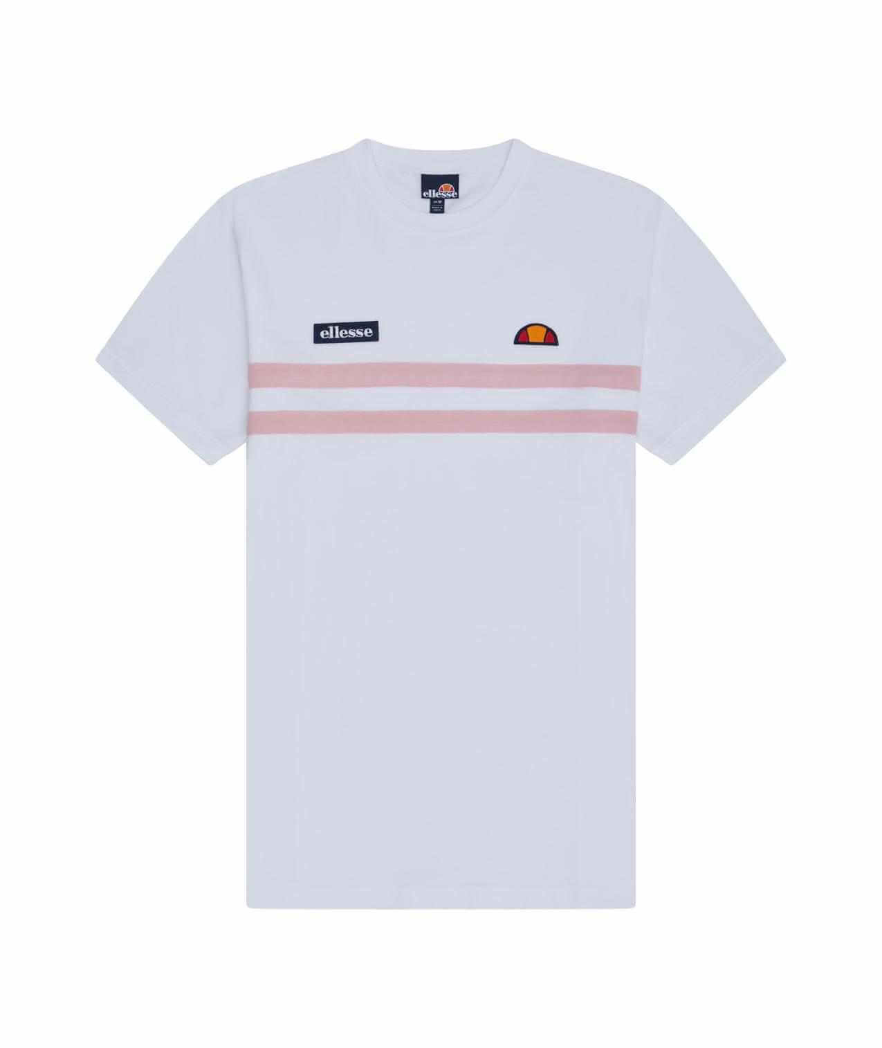 Ellesse Men's Venire Tee - White/Light Pink T-Shirt