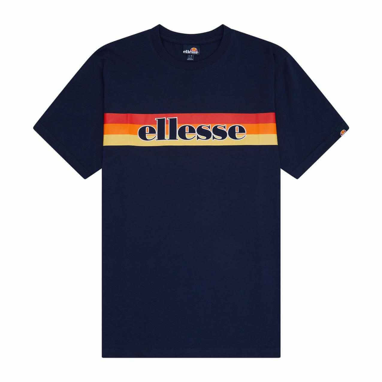 Ellesse Driletto 90s Stripe Tee - Navy T-Shirt