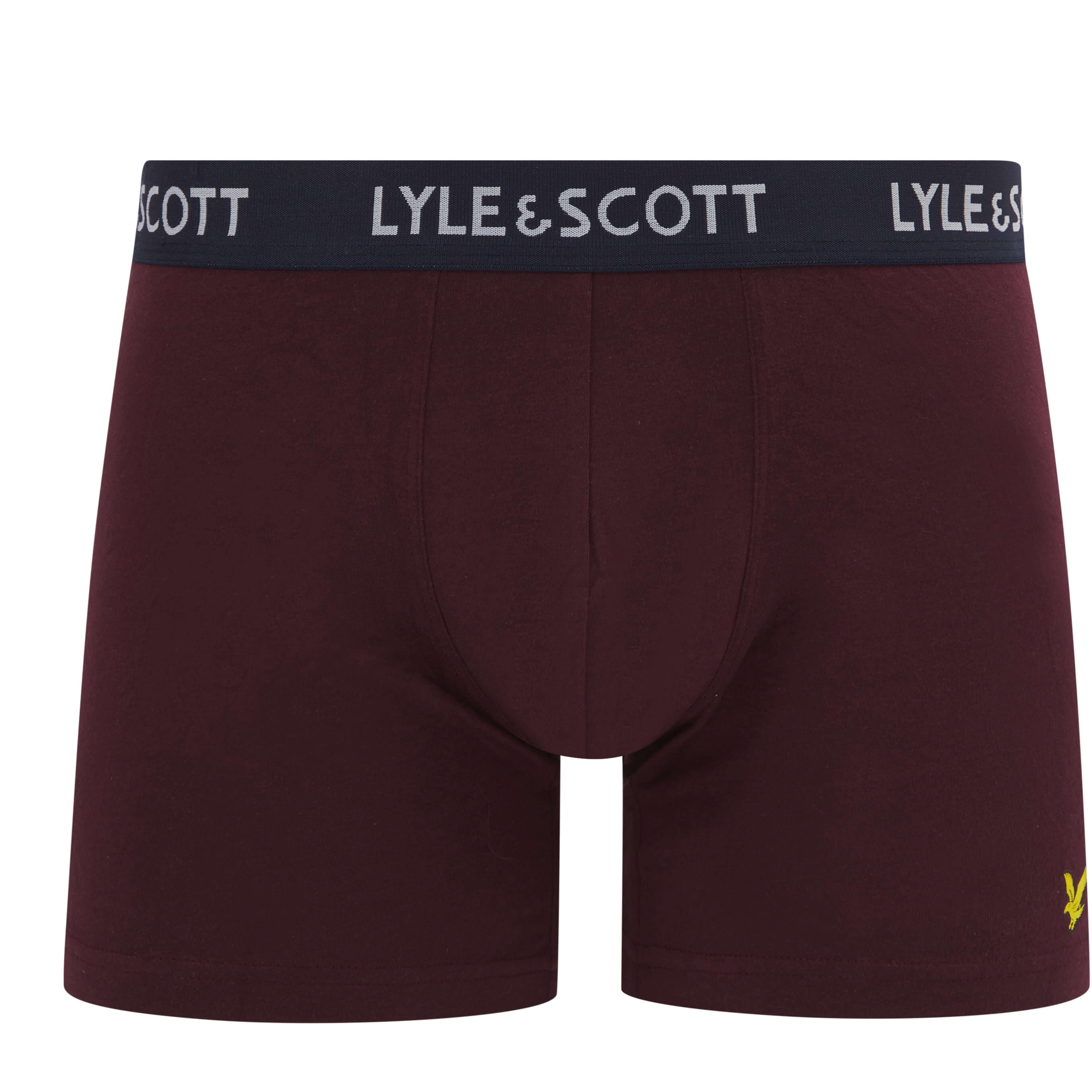 Lyle and Scott Elliot Premium Underwear Trunks 3 Pack - Winetasting, Peacoat, Print