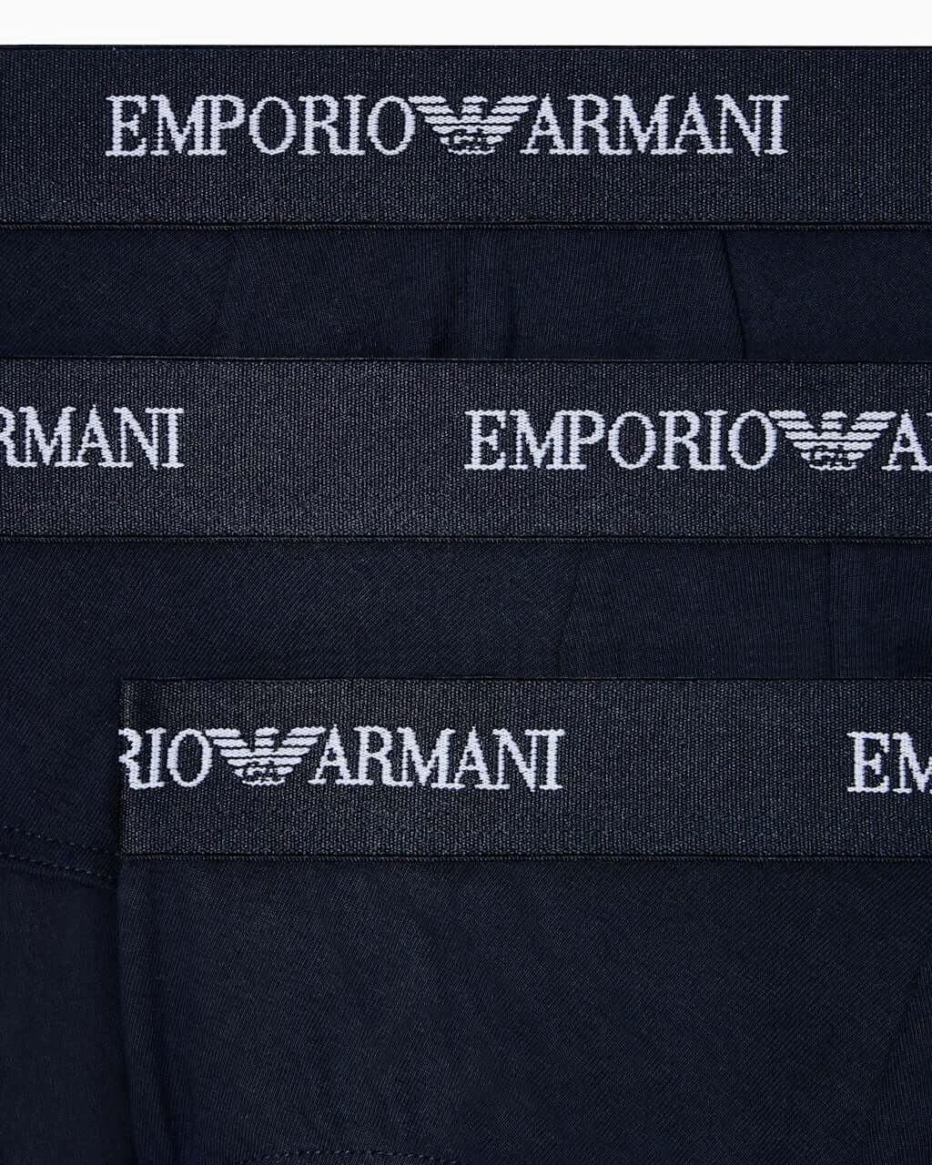 Emporio Armani 3 Pack Briefs Armani Blue detail