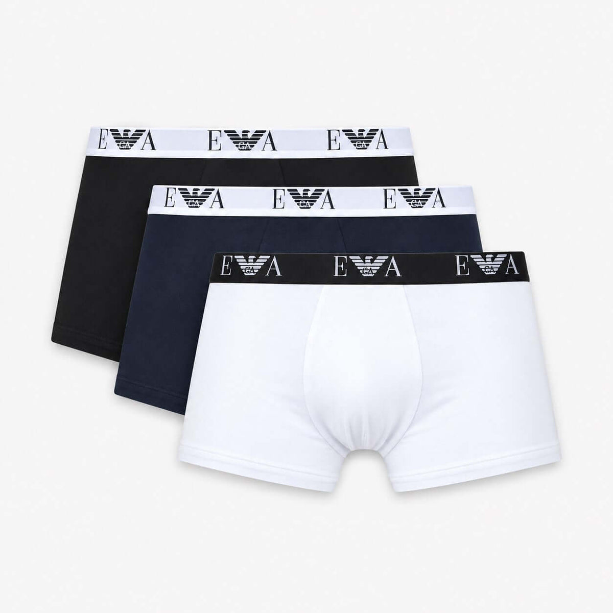 Emporio Armani AF14131 3 pack trunks White Armani Blue Black