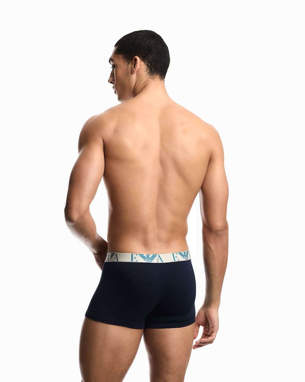Emporio Armani 3 Pack Bold Monogram Stretch Cotton Trunks