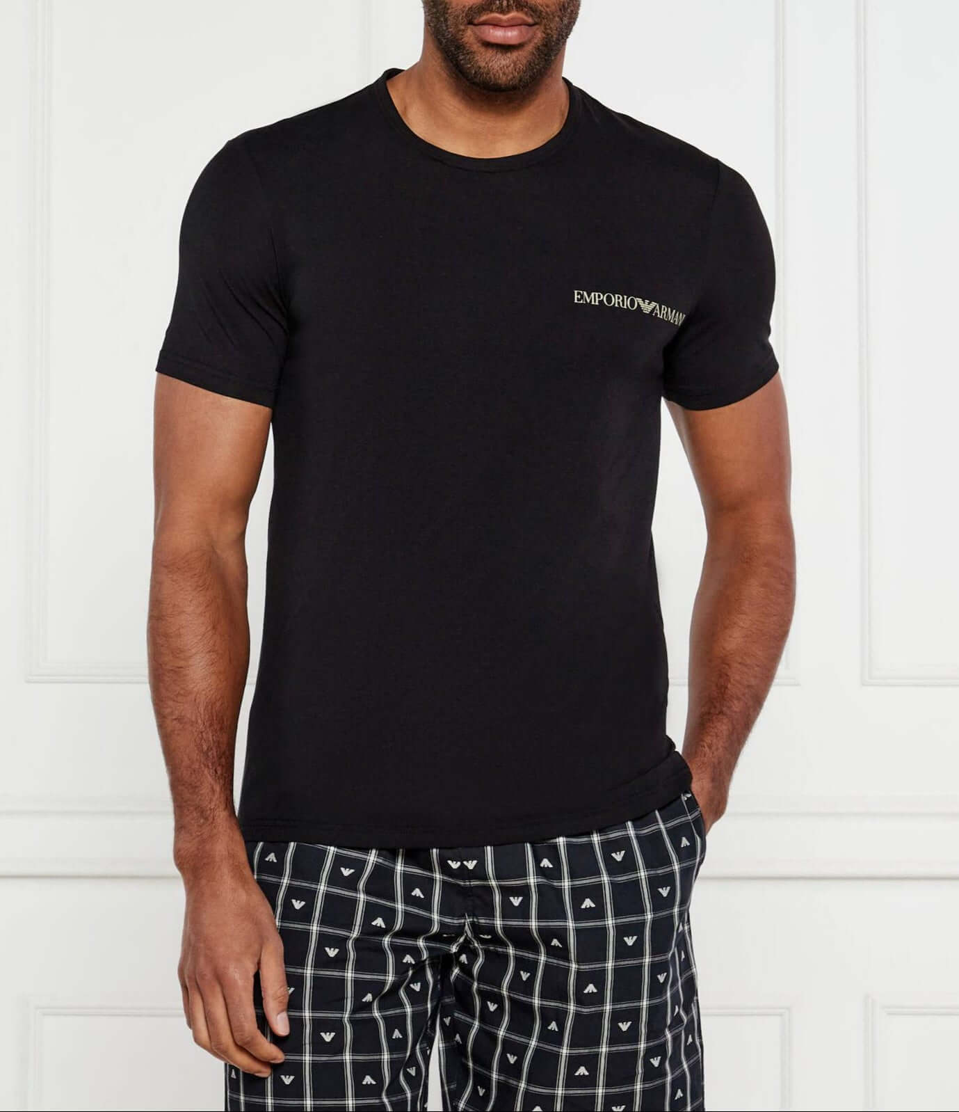 Emporio Armani 2-Pack Crew Neck Stretch Cotton Lounge T-Shirts