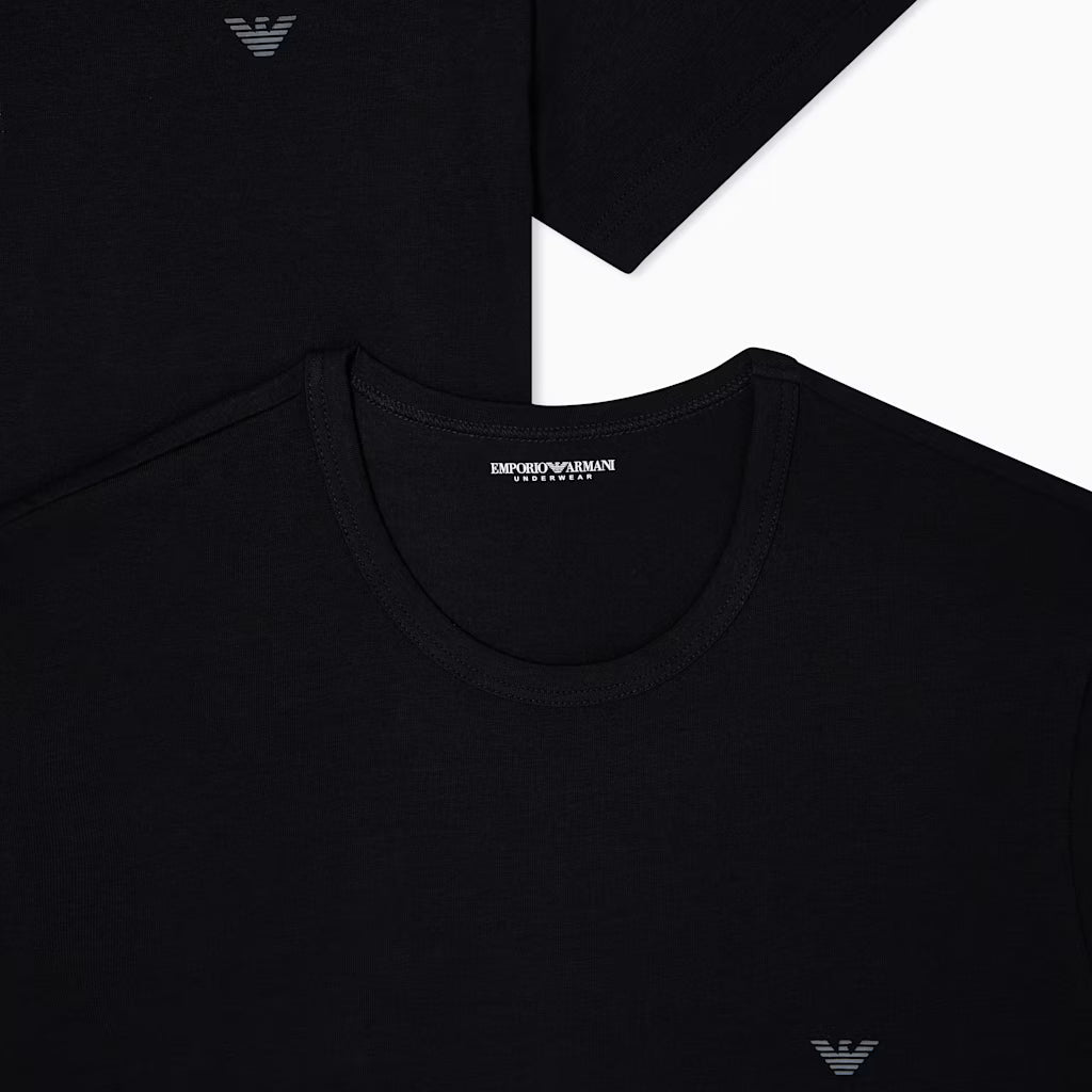 Emporio Armani AF14132 Black T-shirt chest logo detail