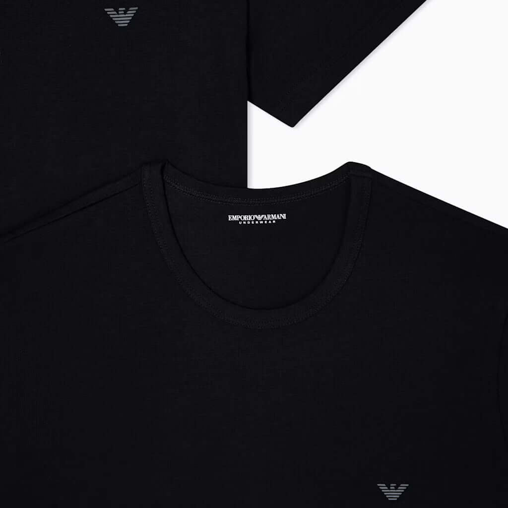 Emporio Armani AF14132 Black T-shirt chest logo detail
