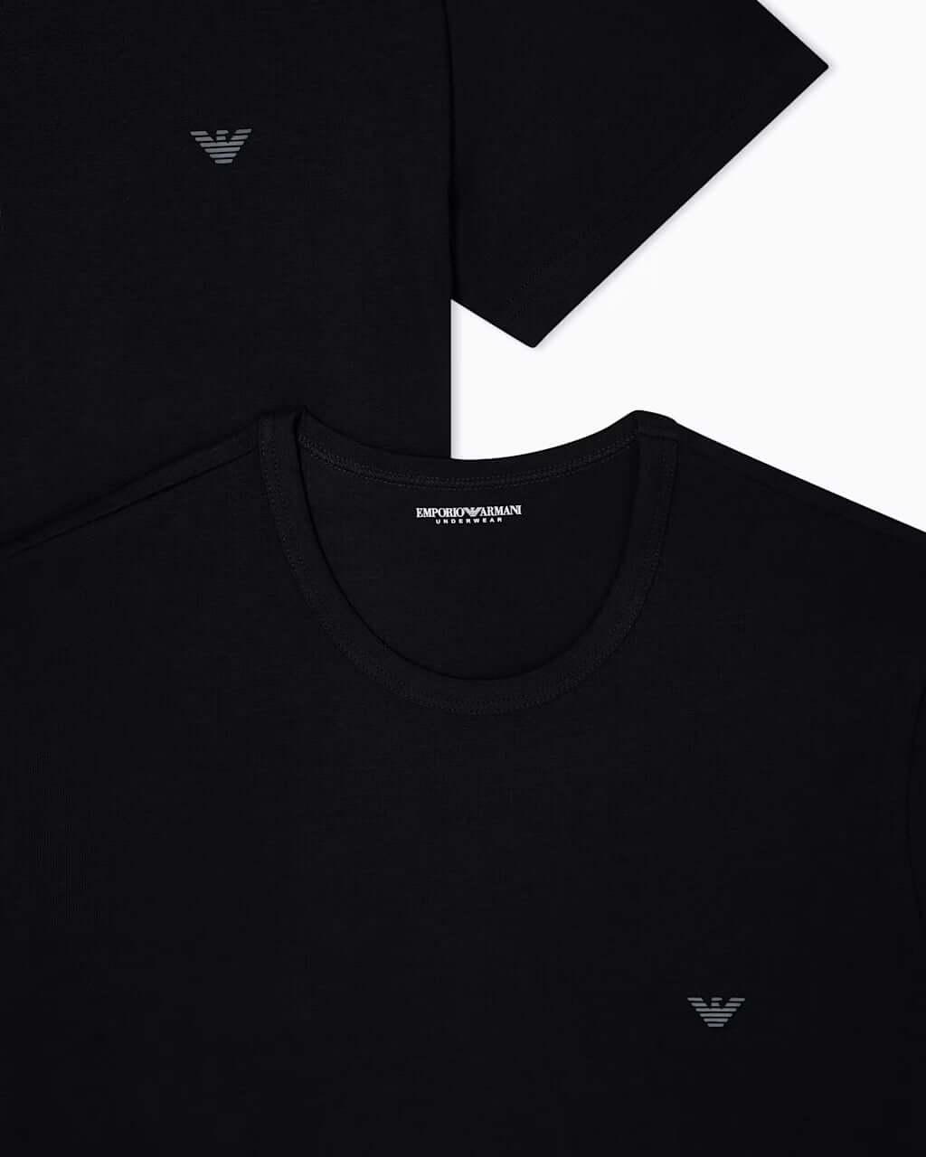 Emporio Armani AF14132 Black T-shirt chest logo detail