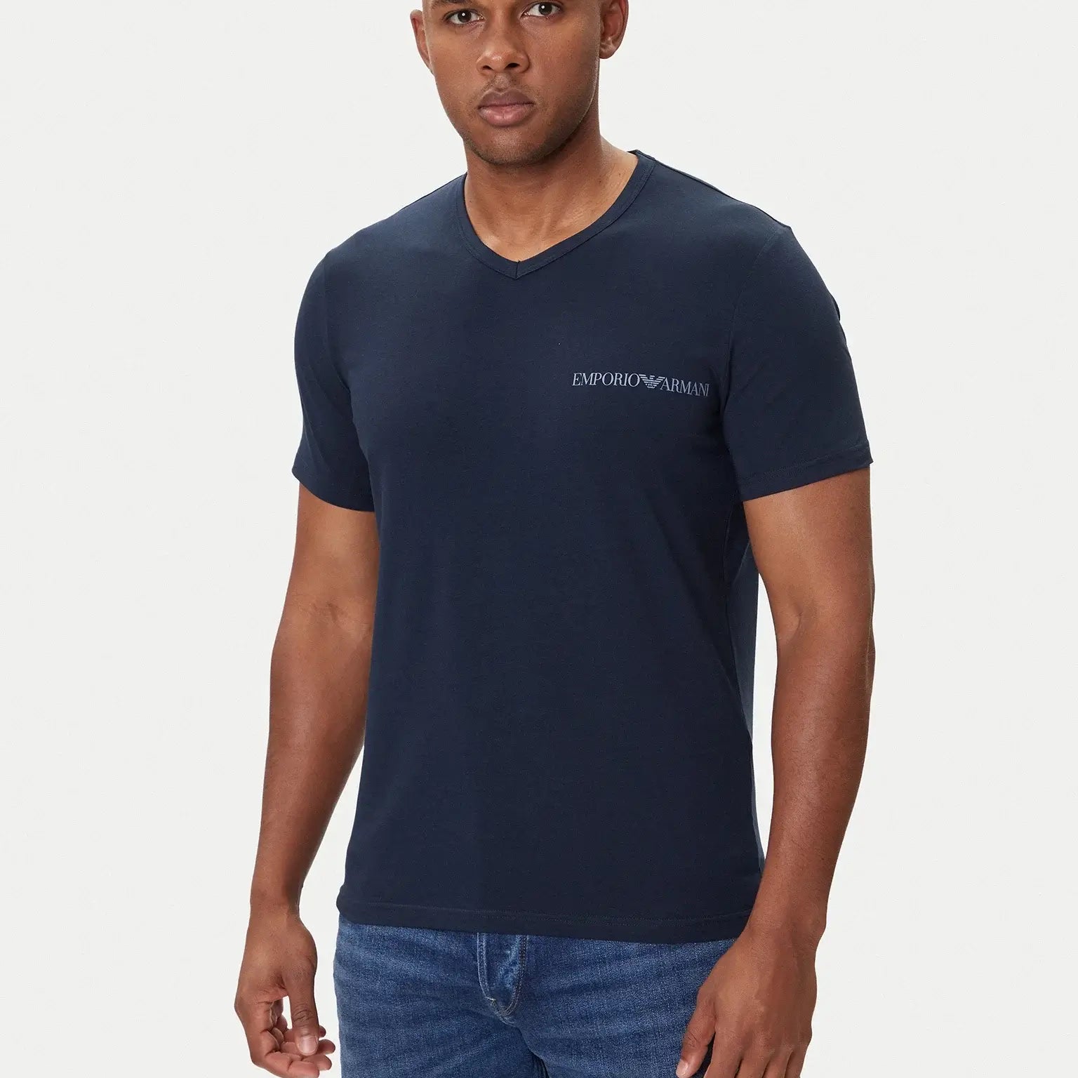 Emporio Armani 2-Pack Crew Neck Stretch Cotton Lounge T-Shirts
