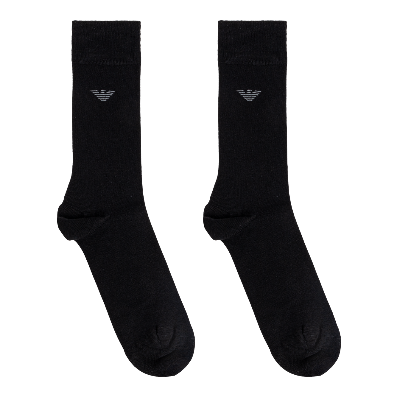 Emporio Armani Men’s Black Logo Crew Socks – Fine Knit Luxury