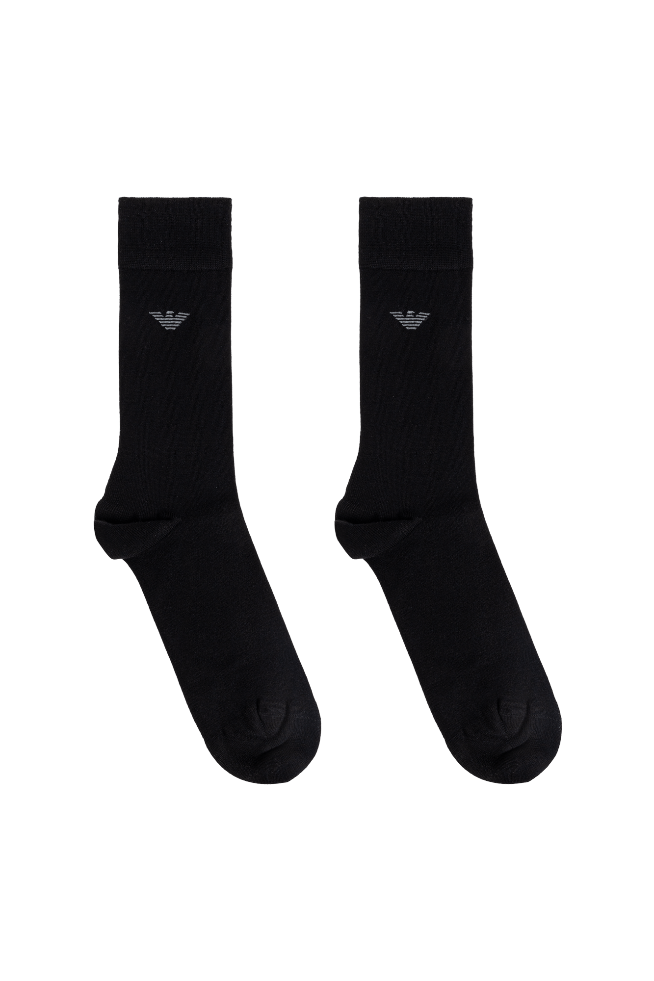 Emporio Armani Men’s Black Logo Crew Socks – Fine Knit Luxury
