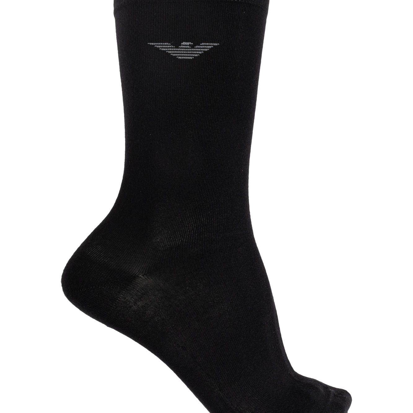 Emporio Armani Men’s Black Logo Crew Socks – Fine Knit Luxury