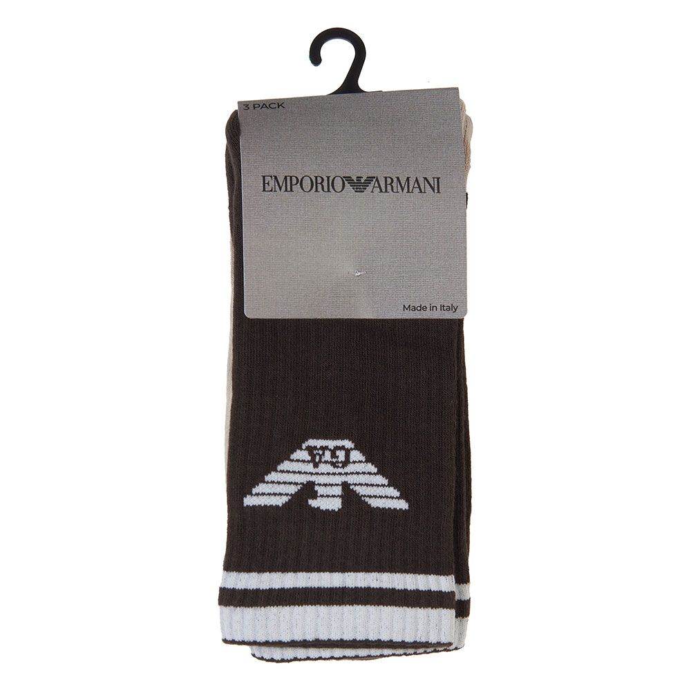 Emporio Armani 3-Pack Men’s Sports Socks – Eagle Logo Terrycloth