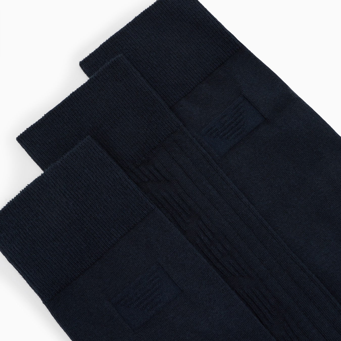 Emporio Armani 3-Pack Jacquard Cotton Stretch Socks – Black & Blue
