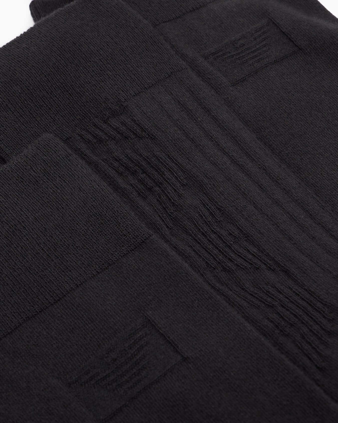 Emporio Armani 3-Pack Jacquard Cotton Stretch Socks – Black & Blue