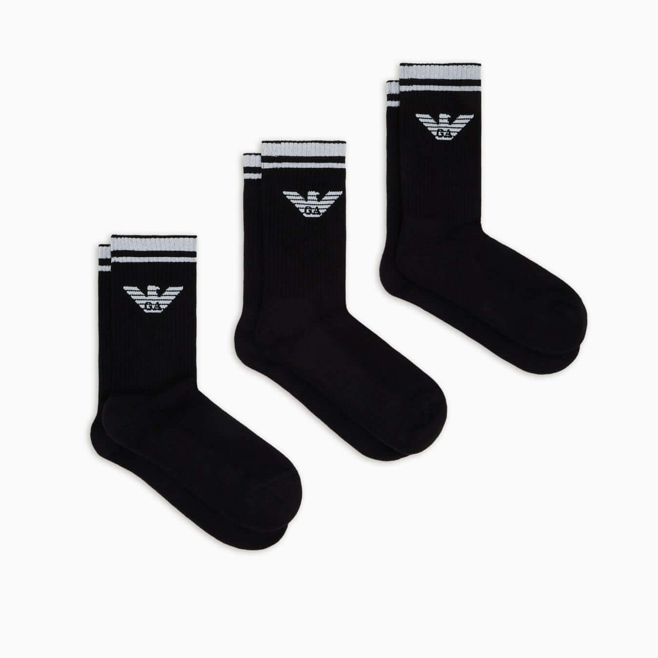 Emporio Armani 3-Pack Men’s Sports Socks – Eagle Logo Terrycloth