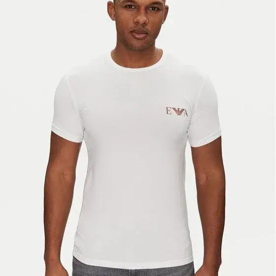 Emporio Armani 2 Pack Crew Neck Loungewear T-Shirt - White / Black