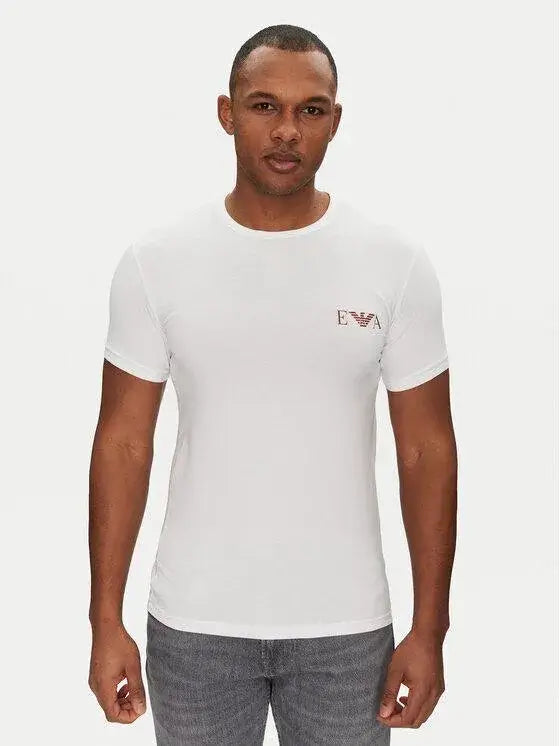 Emporio Armani 2 Pack Crew Neck Loungewear T-Shirt - White / Black